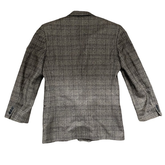 Giorgio Armani | Brown Checkered Oversized Double Breast Dad Blazer - Picture 3 of 13